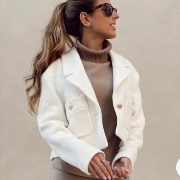 Zara cropped wool blend blazer - Picture 11 of 13